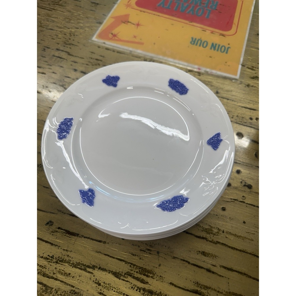 GUSTAVSBERG BLA BLOM BREAD / BUTTER PLATE SET OF 6